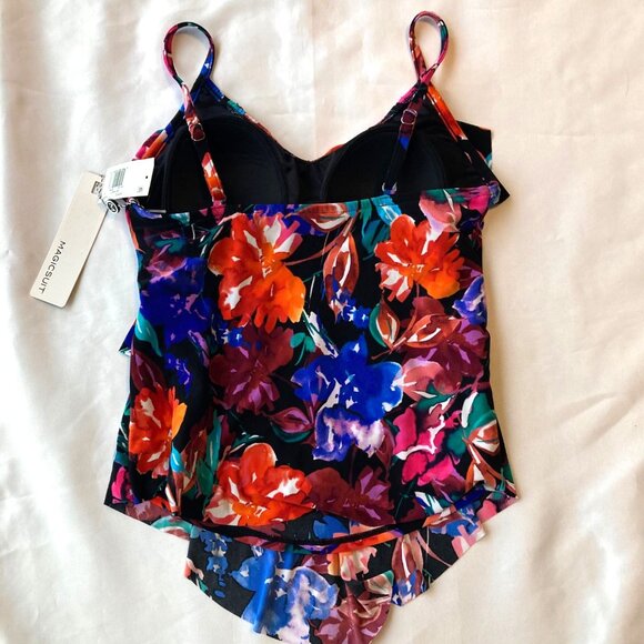 Magicsuit Rita Tankini Two Piece Swimsuit Top/Bottom Women's 8 Flower Child NWT - Picture 10 of 14